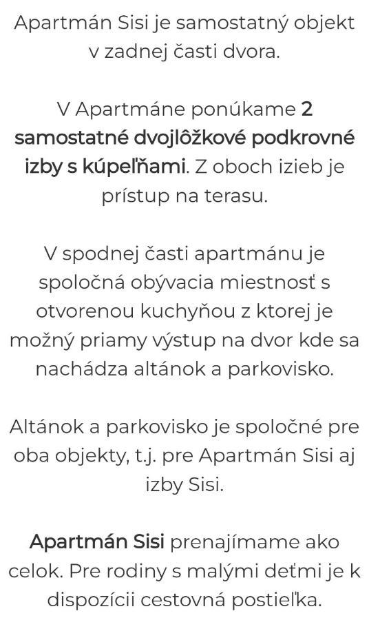 Apartman Sisi Hrabušice Exterior foto
